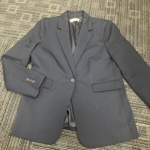 MNG Women's Business Attire Vibe Single Button Blazer Navy Blue Size 12